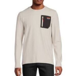 Avalanche Pullover Shirt Men’s Size XL Tan Knit Long Sleeve Zipper Pocket Casual